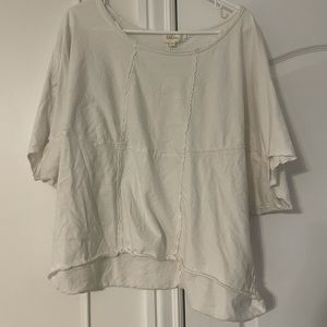 Loose off the shoulder white shirt